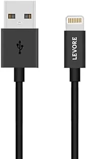 LEVORE 1M PVC USB A to Lightning Cable Black