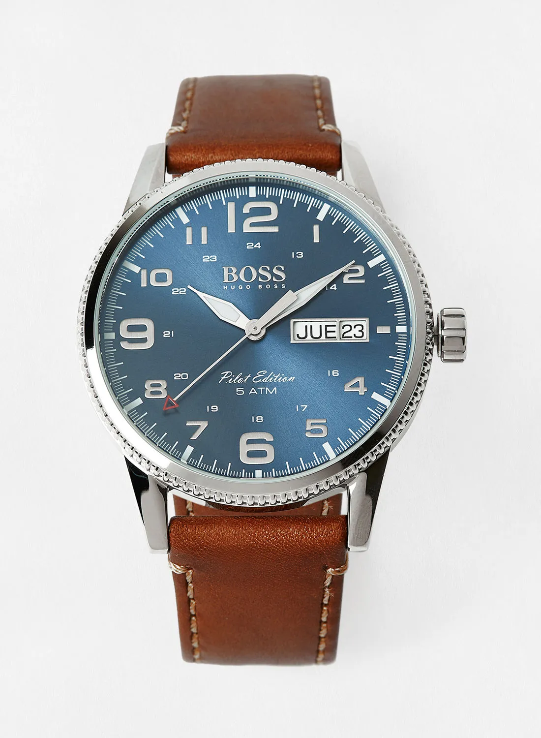 HUGO BOSS Men's Leather Pilot Vintage Analog Watch 1513331