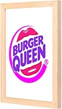 LOWHA burger queen Wall Art with Pan Wood framed Ready to hang for home, bed room, office living room Home decor hand made wooden color 23 x 33cm By LOWHA