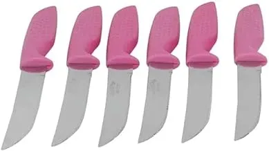 طقم سكاكين مقطعة بمقبض بلاستيكي ملون من السيف جاليري ، 6 قطع
