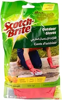 Scotch-Brite Extra Strong Gloves Small Size, 1 pair/pack | Extra Heavy Duty | Protect your hands | Waterproof | Tear-Proof | Excellent Grip | Comfortable Fit | Gloves Kitchen | Garden | Outdoor