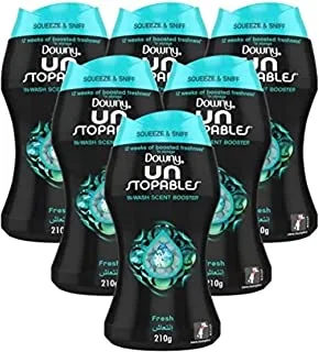 Downy Unstoppables In-wash Freshness and Scent Booster Beads, Fresh Scent, 6x210g