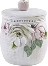 Avanti Linens - Covered Jar, Countertop Organizer, Floral Inspired Home Decor (Spring Garden Collection)