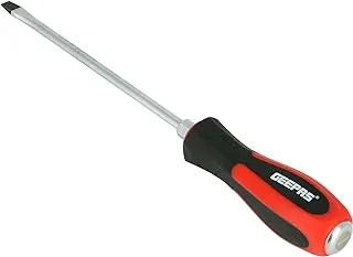 Geepas Precision Slotted Screwdriver, 6.5 mm x 150 mm Size, Red/Black