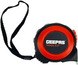 Geepas Toolz Measuring Tape, 7.5 m x 25 mm Size, Red/Black