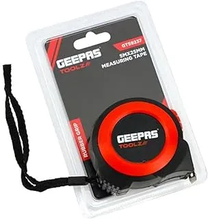 Geepas Toolz GT59237 Measuring Tape, 5 m x 19 mm Size, Red/Black