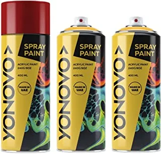 Yonovo Pack of 3 Spray Paint Multi Purpose| Maroon | Art spray | Craft spray | Spray Point | Art Point | Drawing Point
