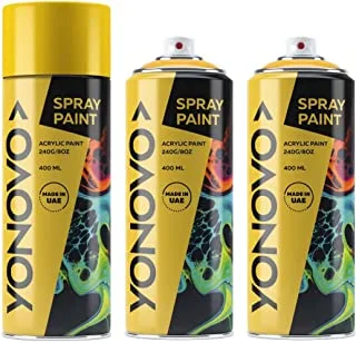 Yonovo Pack of 3 Spray Paint Multi Purpose| Gold | Art spray | Craft spray | Spray Point | Art Point | Drawing Point