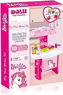 Dolu My First Kitchen Set Unicorn Themed - For Ages 3+ Years Old - Pink