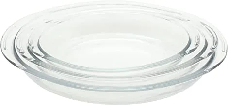 Marinex Microvavble Bowl, 40cm/36cm/30cm, Clear, 3 Peices