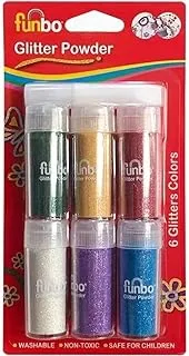 FUNBO Glitter Powder 6 Colors with Glue