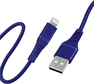Promate USB-A to Lightning Cable, High Tensile 2.4A Super-Fast USB-A to Lightning Charger with 480 Mbps Data Sync for iPhone 13, iPad, AirPods Pro, PowerLine-Ai120 blu