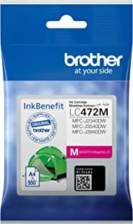 Brother Genuine LC472M Magenta Printer Ink Cartridge, Prints up to 550 pages