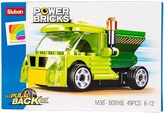Sluban Power Bricks Series -Garbage Truck Building Blocks 49Pcs - Green