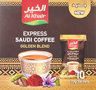 Alkhair Golden Mixture Saudi Instant Coffee 10 Sticks 30 g