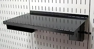Wall Control Pegboard Shelf 9in Deep Pegboard Shelf Assembly for Wall Control Pegboard and Slotted Tool Board – Black