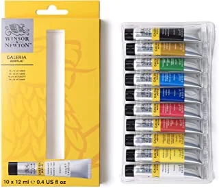 Winsor & newton galeria acrylic paint set, farben in 12ml tuben, 10 colors