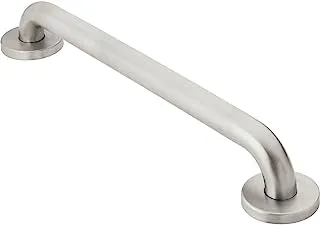 Moen R8716P Home Care Safety 16-Inch Textured Grip Stainless Steel Bathroom Grab Bar, Peened