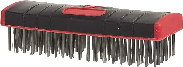Red 4166 7-Inch Soft Grip Stainless Steel Scrub Brush