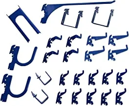 Wall Control KT-200-DLX Blue Slotted Metal Pegboard Hook Kit for Storage & Organization – Deluxe Assortment, 50 lbs Capacity, Made in USA