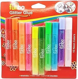 FUNBO Glitter Glue 10 Neon Colors