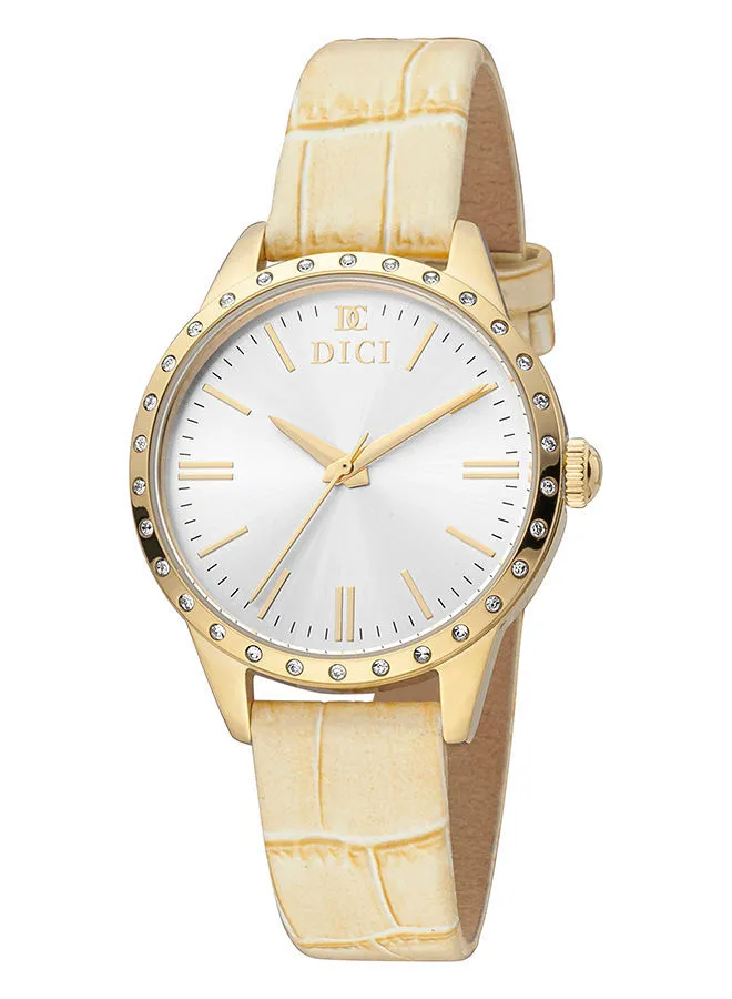 DICI Women's Analog Leather Wrist Watch - DC1L220L0024 - 28 mm