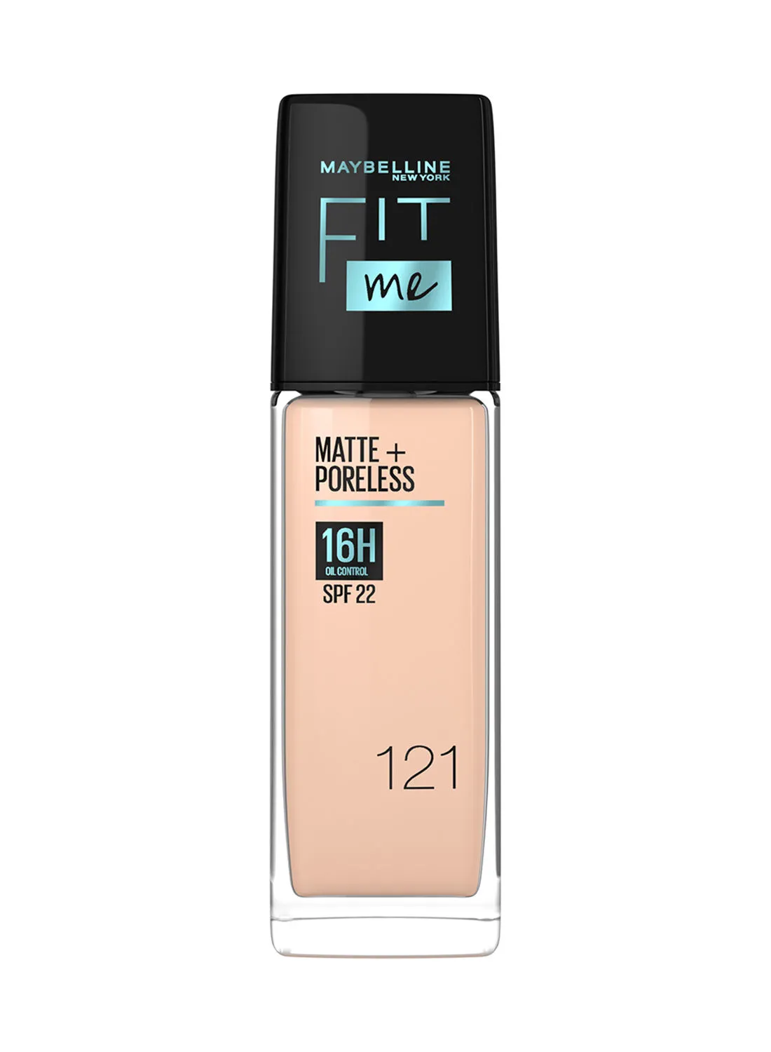MAYBELLINE NEW YORK Maybelline New York Fit Me Matte & Poreless Foundation 16H Oil Control with SPF 22 - 121