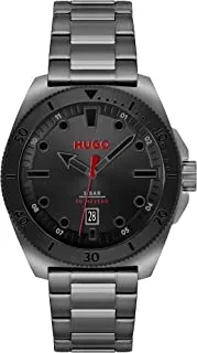 Hugo Boss #VISIT MEN'S BLACK & GAY DIAL، IONIC PLEDGAY 2 STEEL WATCH - 1530306