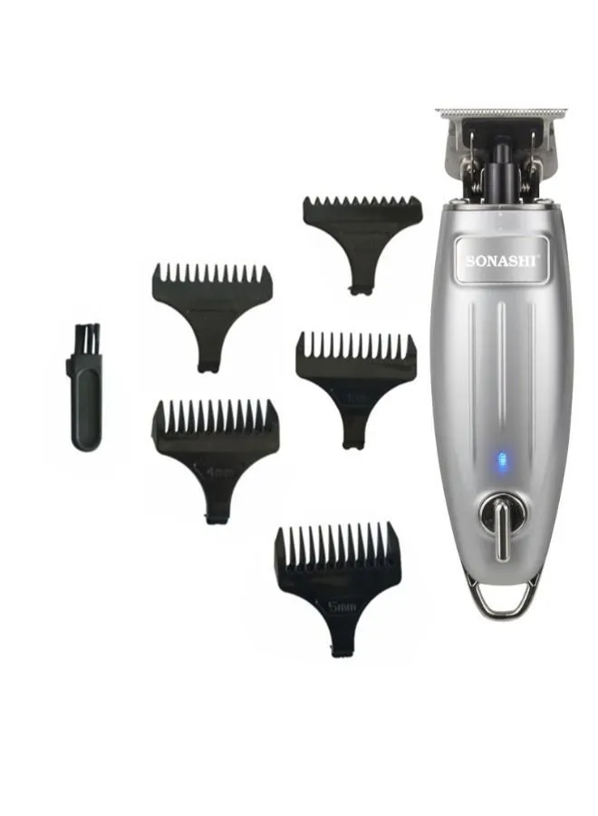 SONASHI Professional Cordless Hair Clipper with Hair Trimming & Grooming Kit Silver SHC-1054