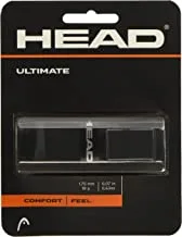 HEAD Ultimate Tennis Racket Replacement Grip - Tacky Racquet Handle Grip Tape - Black, One Size, 285507