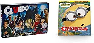 Hasbro Gaming Cluedo The Classic Mystery Board Game & Minions 2 Operation