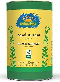 Natureland Organic Whole Black Sesame Seeds Tin 120g