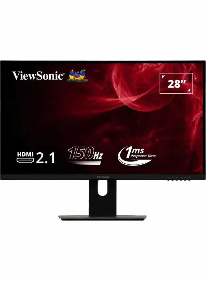 ViewSonic VX2882-4KP Gaming Monitor With 28-inch 4K Ultra HD IPS Display, Response Time 1ms. Refresh Rate 155hz, PS5 Ready, HDR10, AMD FreeSync Premium Black