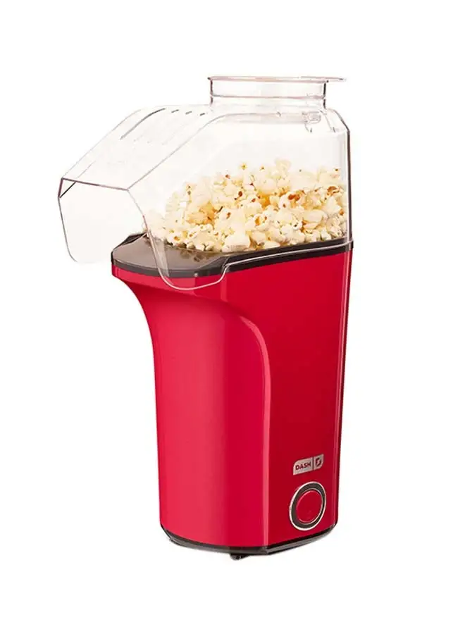 Dash Hot Air Popcorn Popper Maker With Measuring Cup To Portion Popping Corn Kernels + Melt Butter, 16 Cups 1400 W DAPP150V2RD04 Red