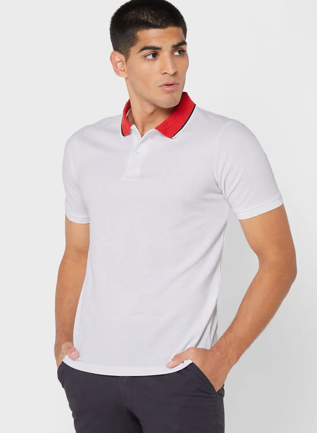 Seventy Five Jacquard Collar Polo Shirt