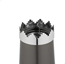 Al Saif Iron Incense Burner with Top Ring, Large, Matt Black/Chrome