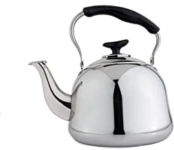 Al Saif Stainless Steel Hormonal Kettle with Oval Handle, 2.5 Liter Capacity, Silver