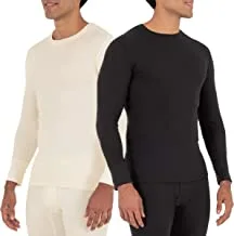 Fruit Of The Loom mens Recycled Waffle Thermal Underwear Crew Top (1 and 2 Packs) Pajama Top