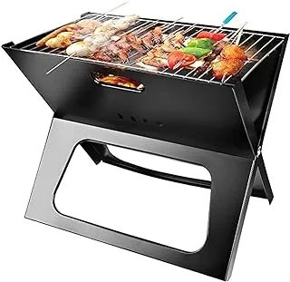 Portable Charcoal Grill, Space-saving & Foldable BBQ Barbecue Grill, Large Grilling Surface and Capacity Grill for Camping, Travel, Garden, Outdoor