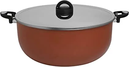 Trust Pro Non Stick Stew Pot with 2 Layered Aluminium Coating, 40 cm, Brown
