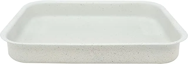 Trust Pro Non Stick Roasting Pan with 2 Layered Aluminium Coating, 33 x 25 cm, White