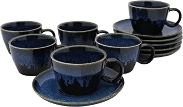 Trust Pro 125CC Cup with Saucer, 35 cm, Blue, 12 Peices