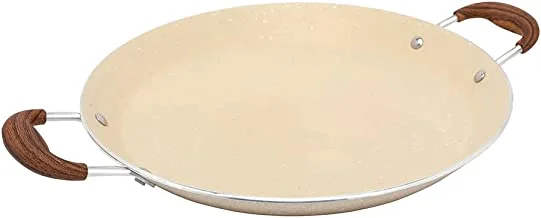 Trust Pro Non Stick Seafood Plate with 2 Layered Aluminium Coating, 45 cm, Cream