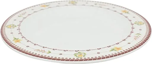 Narjis Flat Plate, 12 Pieces, 18 cm, White