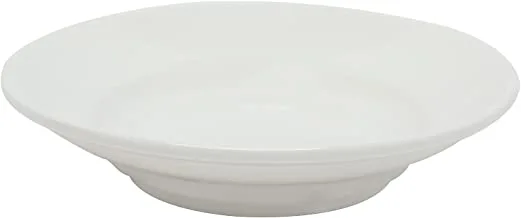 Porcelain Deep Plate, 12 Pieces, 15 cm, White