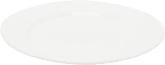 Porcelain procelain flat plate, 18 cm, white