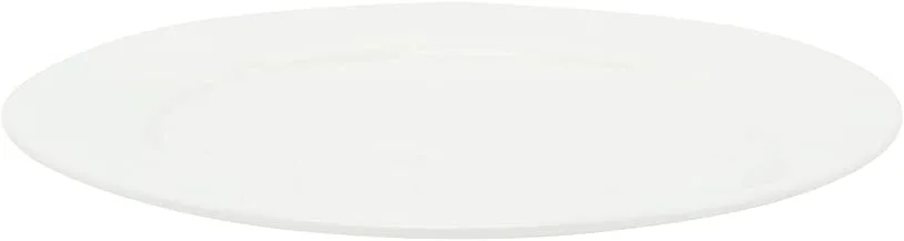 Porcelain Procelain Flat plate, 12 Pieces, 26 cm, White