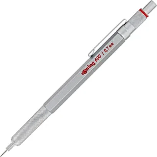 rOtring 1904444 600 Mechanical Pencil, 0.7 mm, Silver Barrel
