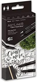 Crafter's Companion SPECNAL6-BLACK Spectrum Artist Pen Set