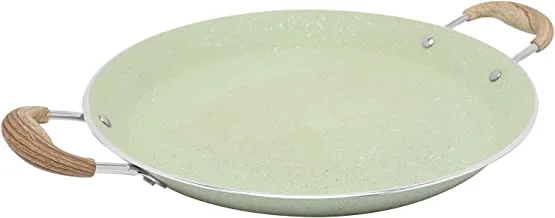 Trust Pro Non Stick Seafood Plate with 2 Layered Aluminium Coating, 35 cm, Green